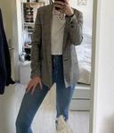 Blazer gris à carreaux