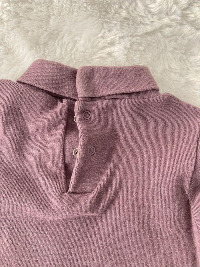 Pull sous pull rose mauve violet Kiabi 12 mois tbe - photo numéro 5