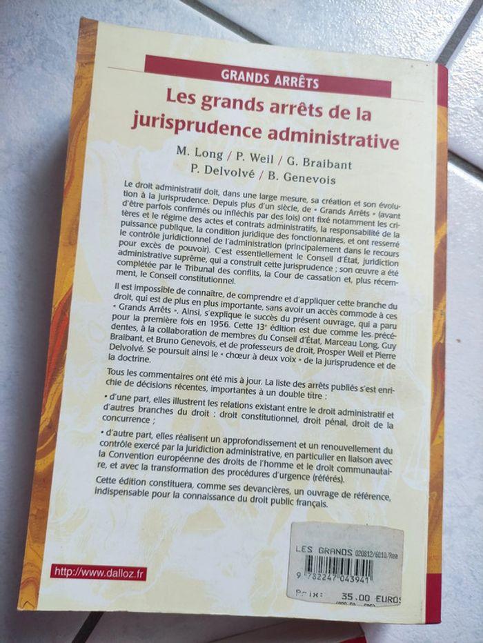 Livre les grands arrêts de la jurisprudence administrative - photo numéro 2