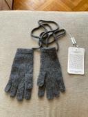 Eric Bompard gants enfants en cachemire 6-8 ans gris anthracite