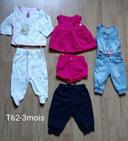 Lot vetement fille T62-3mois/pakket meisjes kleeding