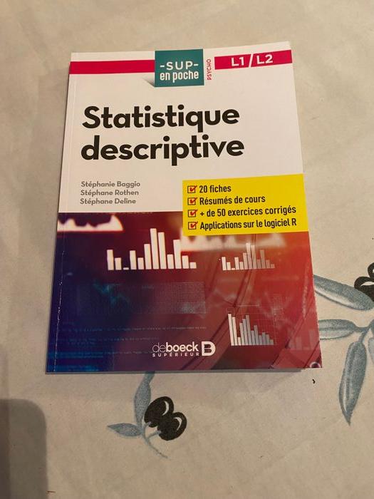 Statistique descriptive - Psycho L1/L2 - photo numéro 1