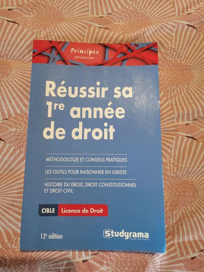 Livre réussir sa première année de droit - photo numéro 1