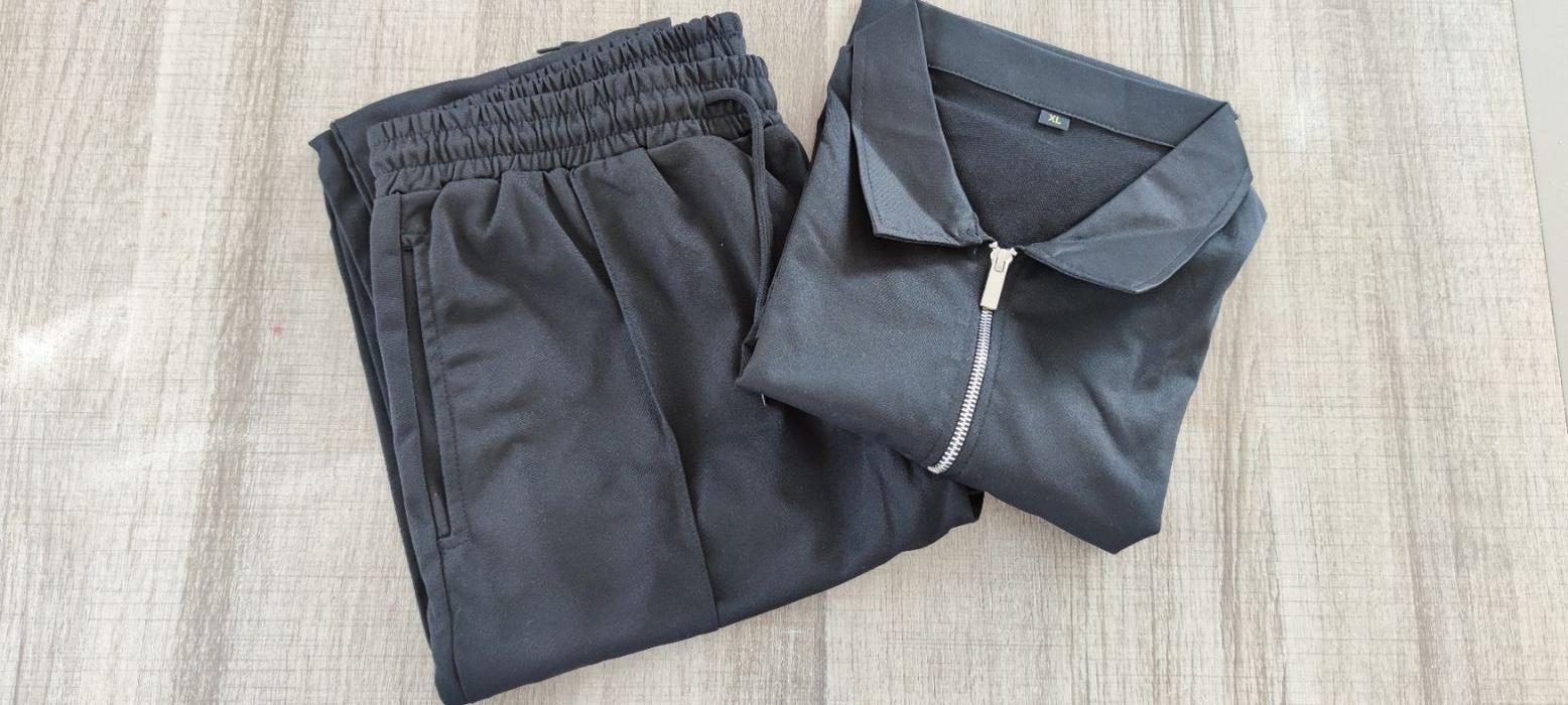 Polo et pantalon décontracté pour homme col zippé polo manches courtes et pantalon taille XL - photo numéro 1