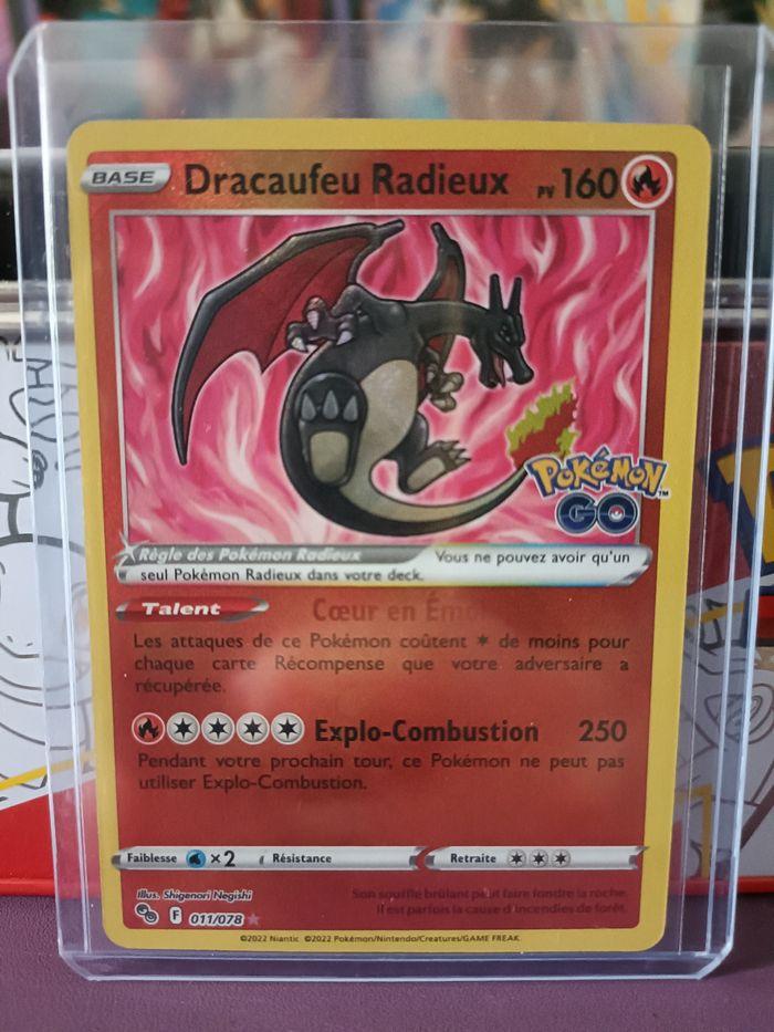 Carte Pokémon Go Dracaufeu Radieux 011/078 Super rare FR Near mint - photo numéro 1