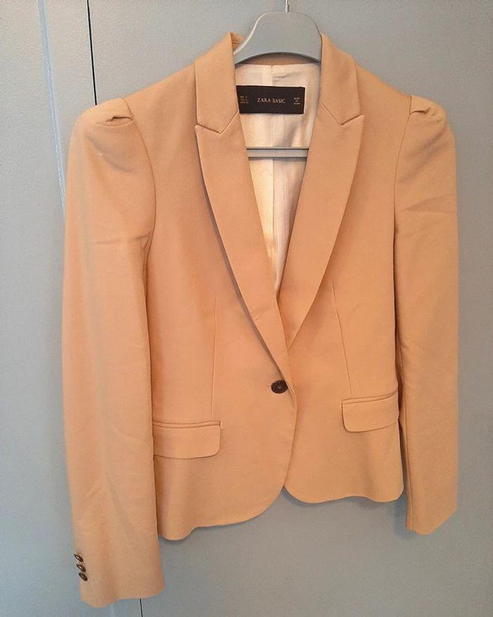 blazer Zara Basic beige taille S - photo numéro 1