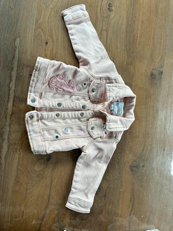 Veste en jeans rose fille 6 mois - creeks - photo numéro 1