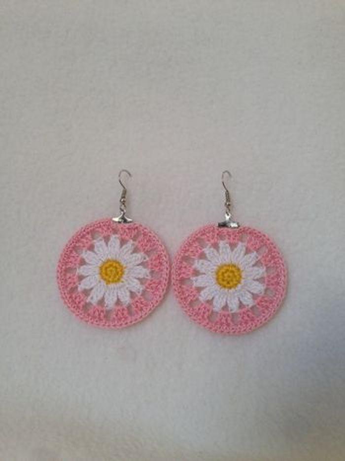 Boucles d'oreilles marguerites - photo numéro 2