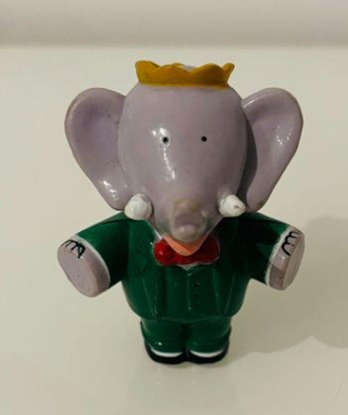 Vintage 1990 Ideal TML De Brunhoff lot 6 figurines Roi Babar Céleste Arthur triplés Pom Flore Alexandre Isabelle Zéphir Badou Cornélius Rataxès collection famille éléphant années 90’s rare lot SOP77 - photo numéro 7