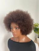 Perruque afro brune /châtain doux