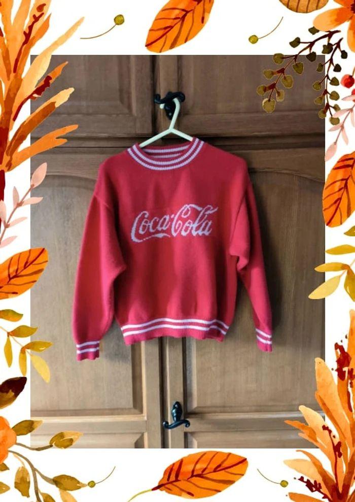 Pull en maille rouge Coca Cola 34 - photo numéro 1