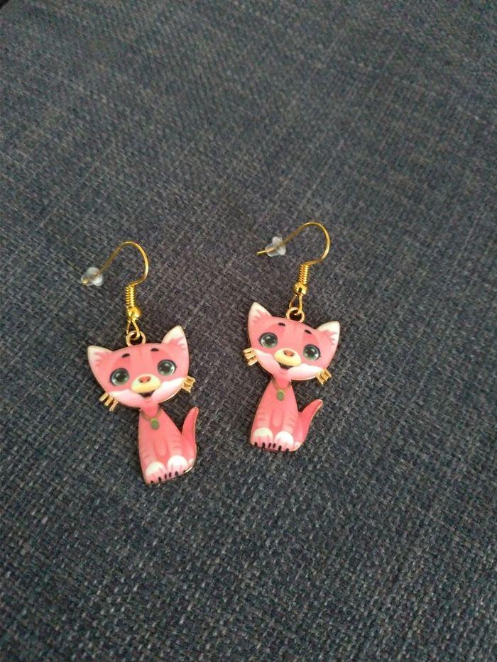 Boucles d'oreilles chat - photo numéro 4