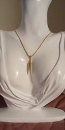 Collier plume en Acier Inoxydable