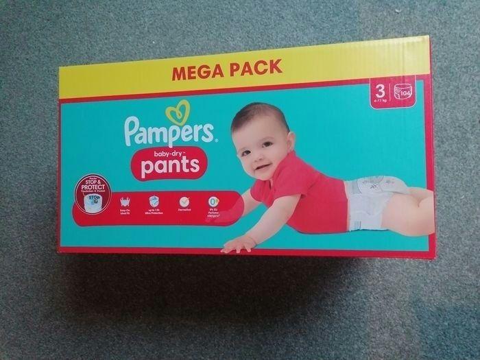 Pampers couches pants taille 3 6_10kg 104pants