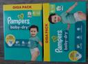 Lot 2 cartons de couches Pampers baby-dry