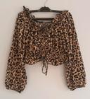 Haut  top court leopard taille L