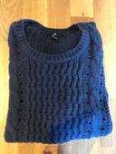 Pull laine bleu marine