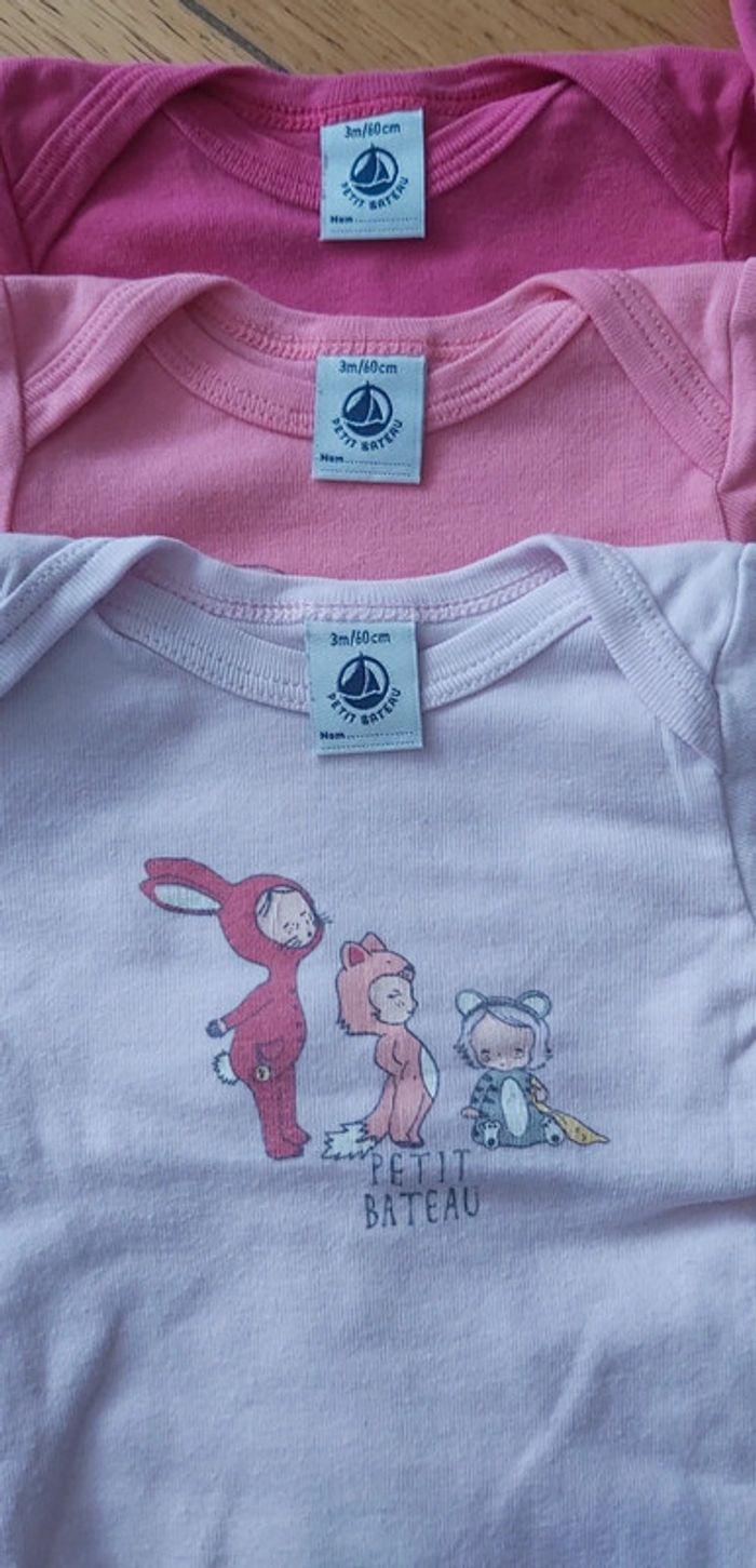 Lot de 3 Bodies Petit Bateau 3 mois - photo numéro 5