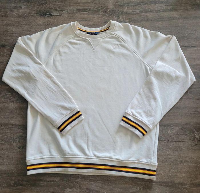 Sweat Kway Blanc Comme Neuf Taille XL2020 Authentique - photo numéro 1