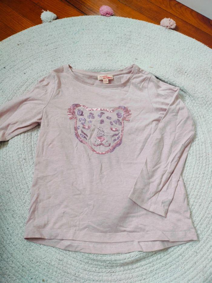 T-shirt rose manches longues - photo numéro 1