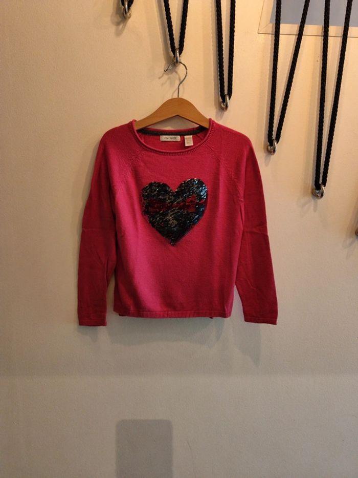 Pull rose coeur Okaïdi 6 ans - photo numéro 3