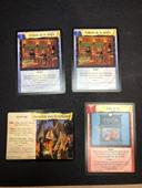 Lot de 4 cartes Harry Potter tcg wizards rares