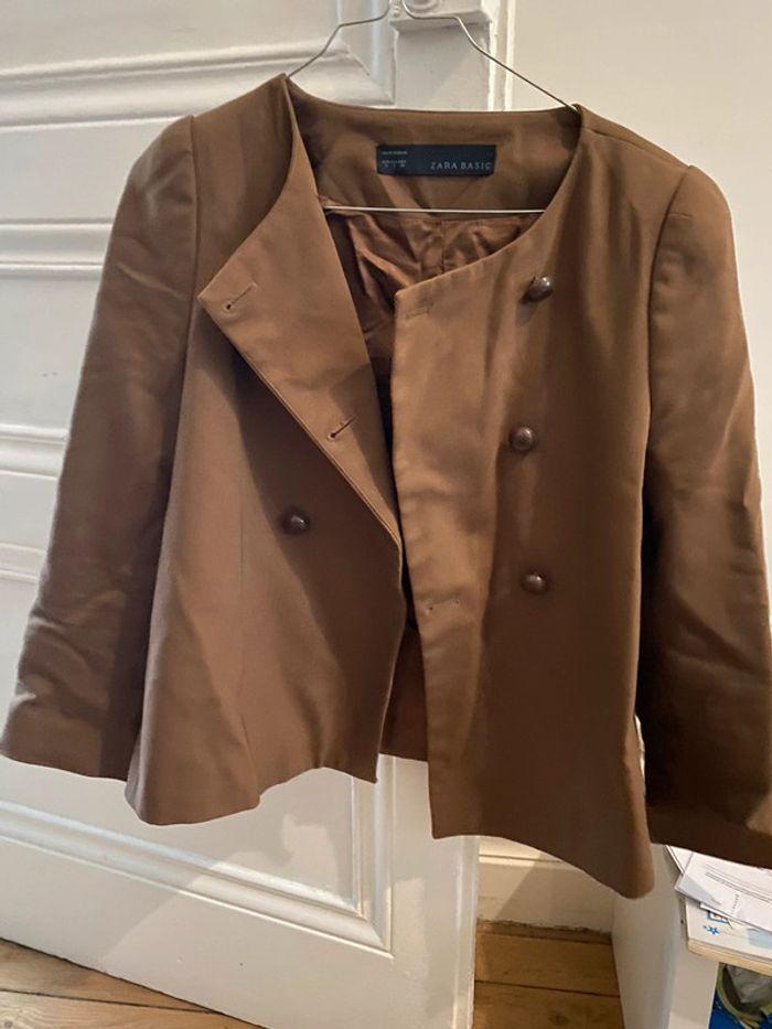 Veste Zara mi saison marron taille S - photo numéro 2