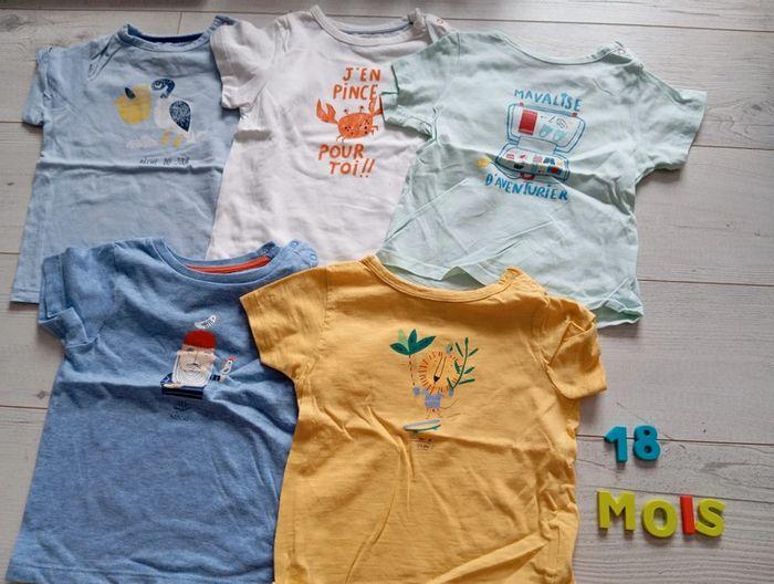 Lot tee shirts 18 mois - photo numéro 1