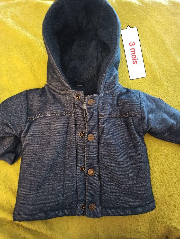 3 mois Manteau bébé garçon bleu marine - photo numéro 1