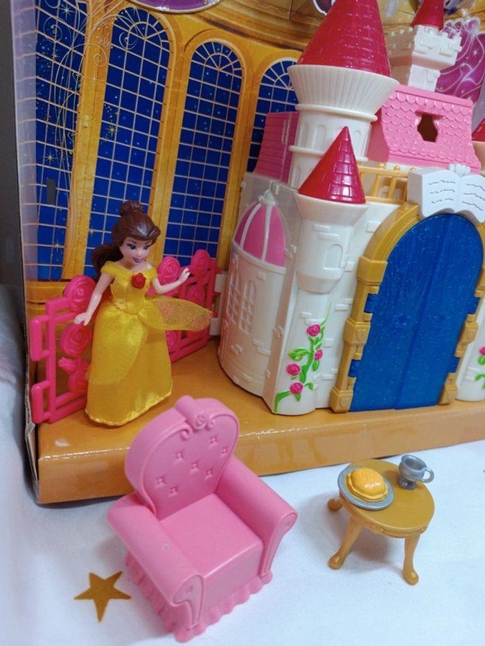 Château castle mini princesse Disney beauty beast belle la bête Polly pocket fashion royal boutique - photo numéro 4