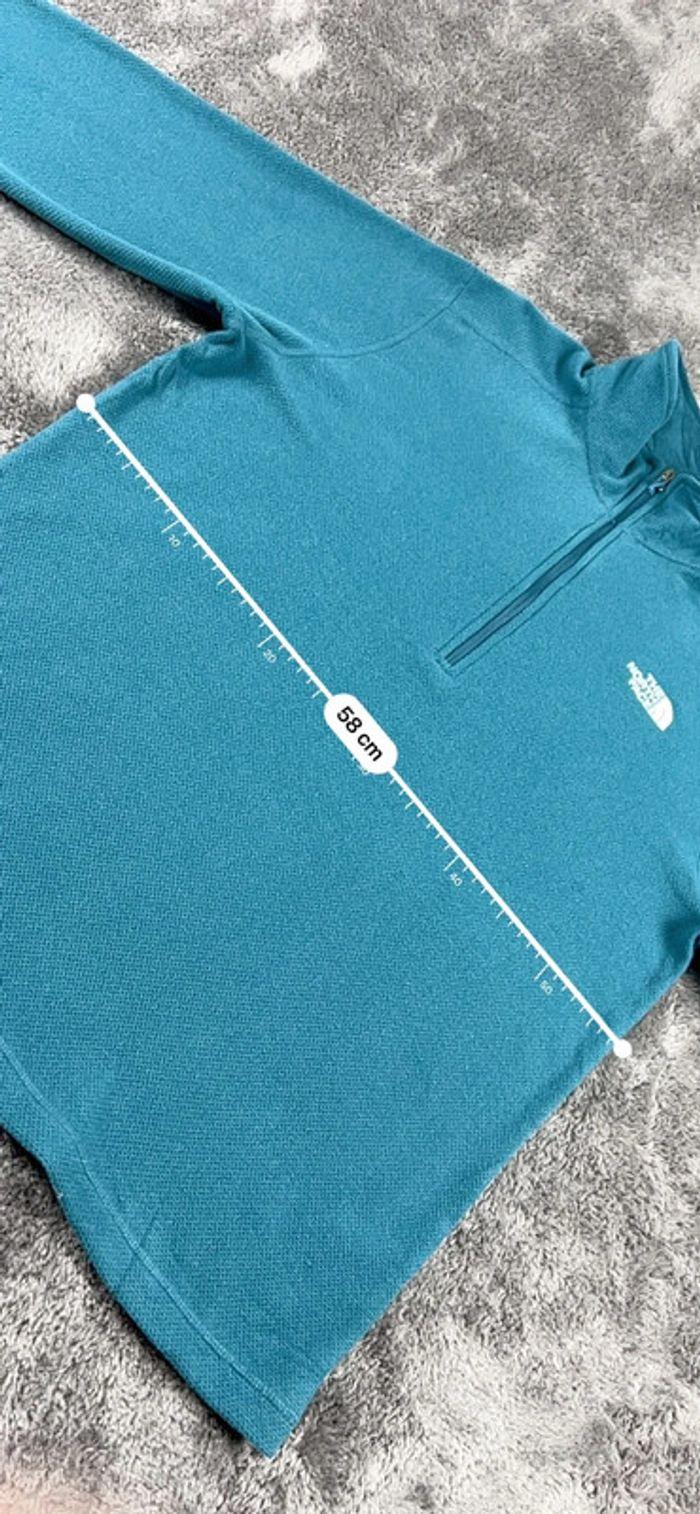 👕 Quart zip demi zip pull sweat de sport The North Face Bleu Taille L 👕 - photo numéro 4