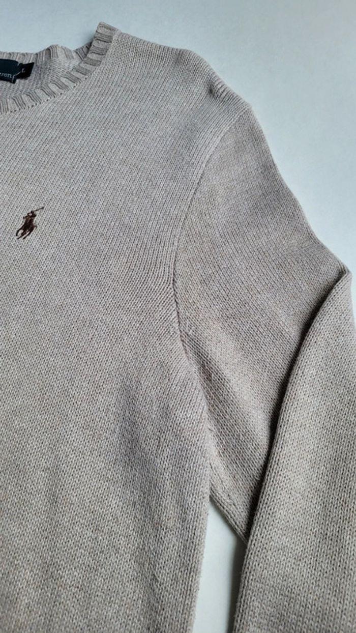 Pull Ralph Lauren beige taille L en très bon état - photo numéro 8