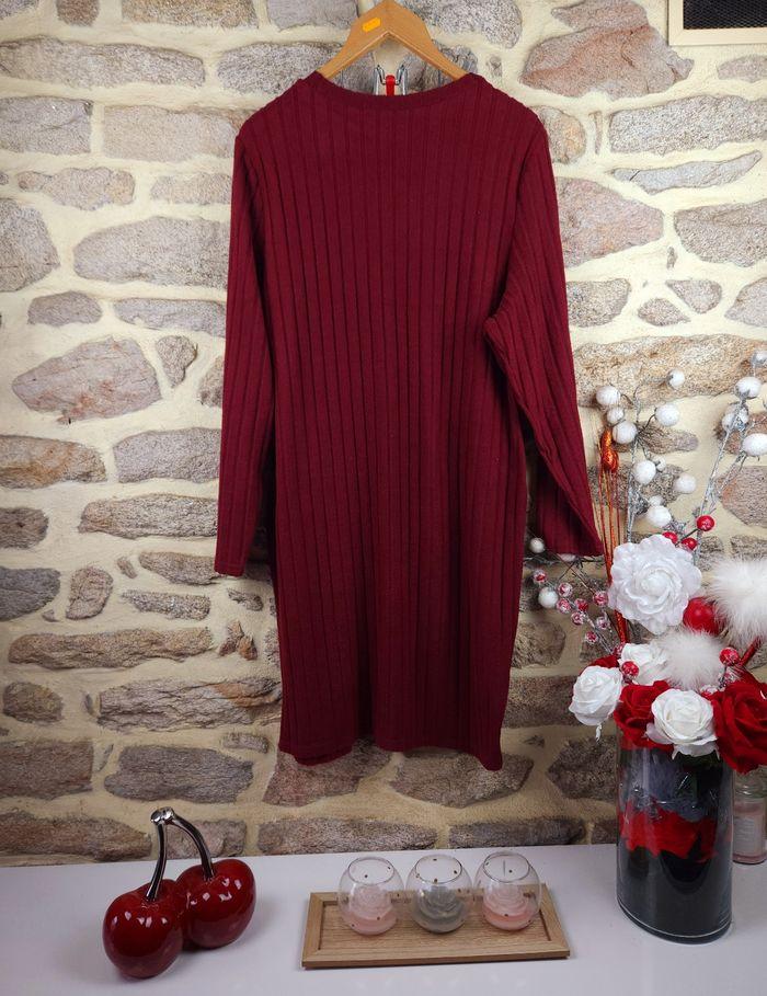 Robe pull bordeaux à bouton nervurés Femme taille 54 marque Asos 🍬 - photo numéro 3