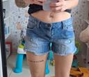 Short en jeans