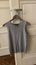 Débardeur chaud gris clair, H&M, taille M.