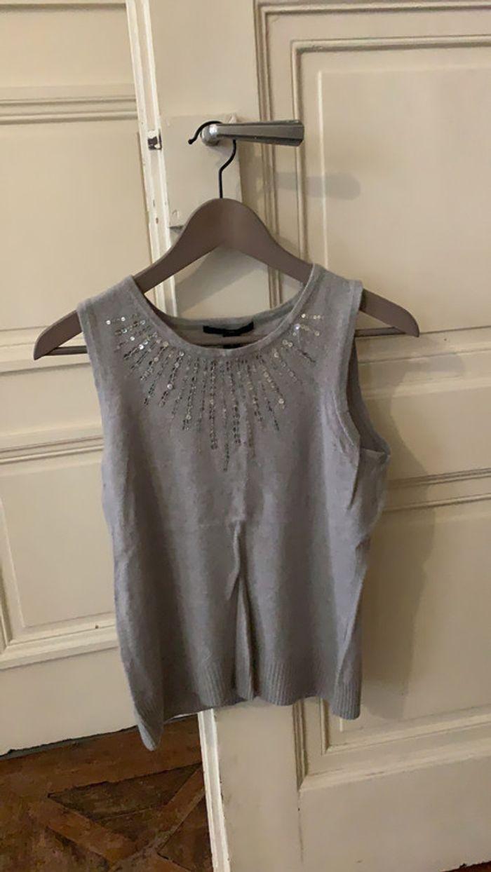 Débardeur chaud gris clair, H&M, taille M. - photo numéro 1