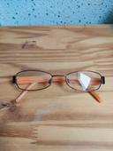 Paire de lunettes rectangle orange