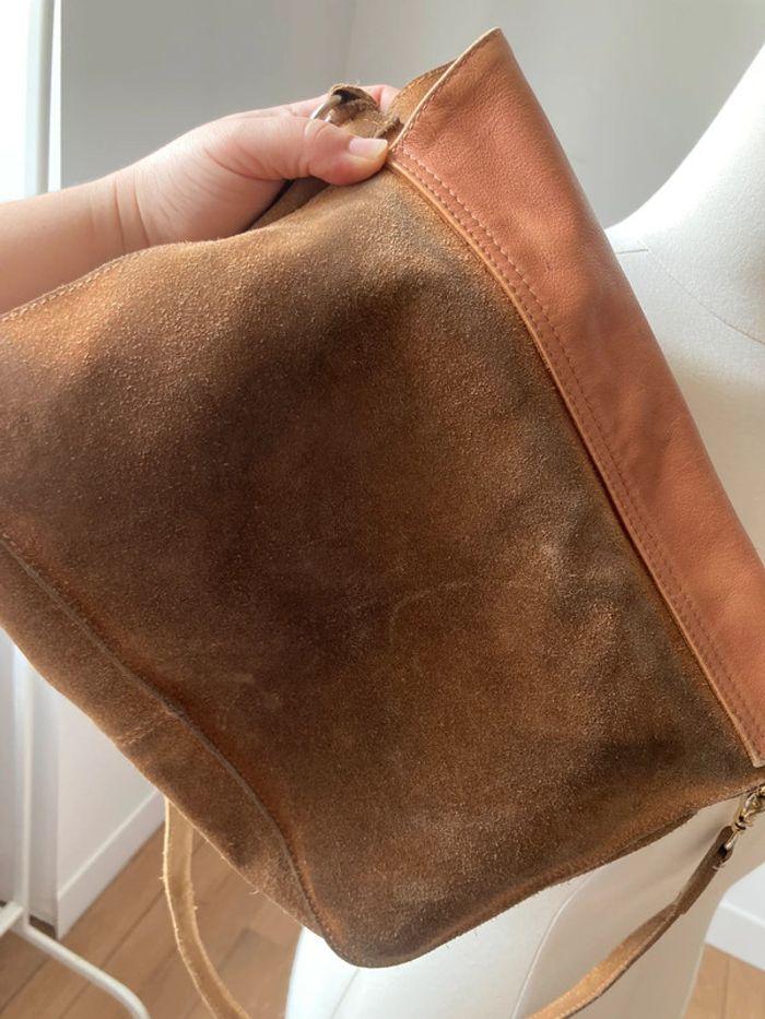 Pochette sac bandoulière Petite Mendigote bi matière - photo numéro 15