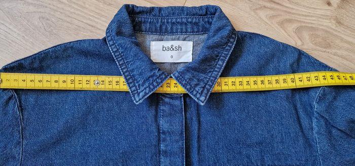 Chemise en jean Ba&sh modèle Hila coupe droite et poches plaquées taille 0 ou 34 - photo numéro 9