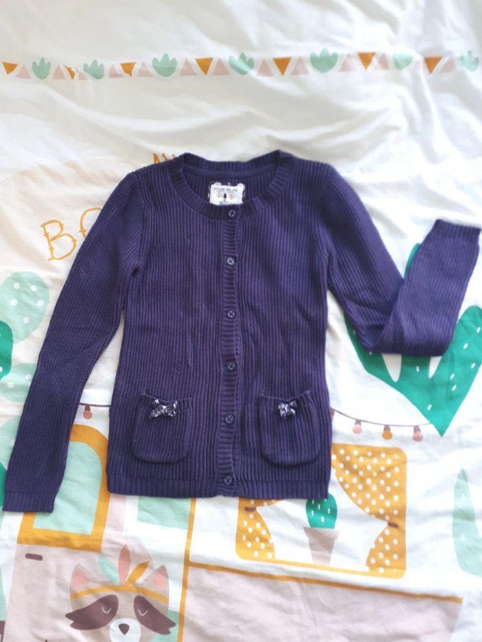 Gilet tricot violet Sergent Major 7 ans - photo numéro 1