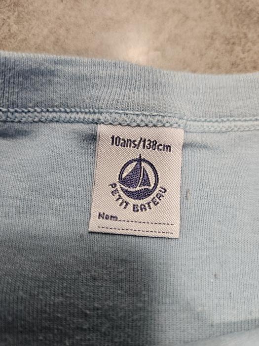 T-shirt à manches longues garçon - bleu clair uni - 10 ans - Petit Bateau - photo numéro 4