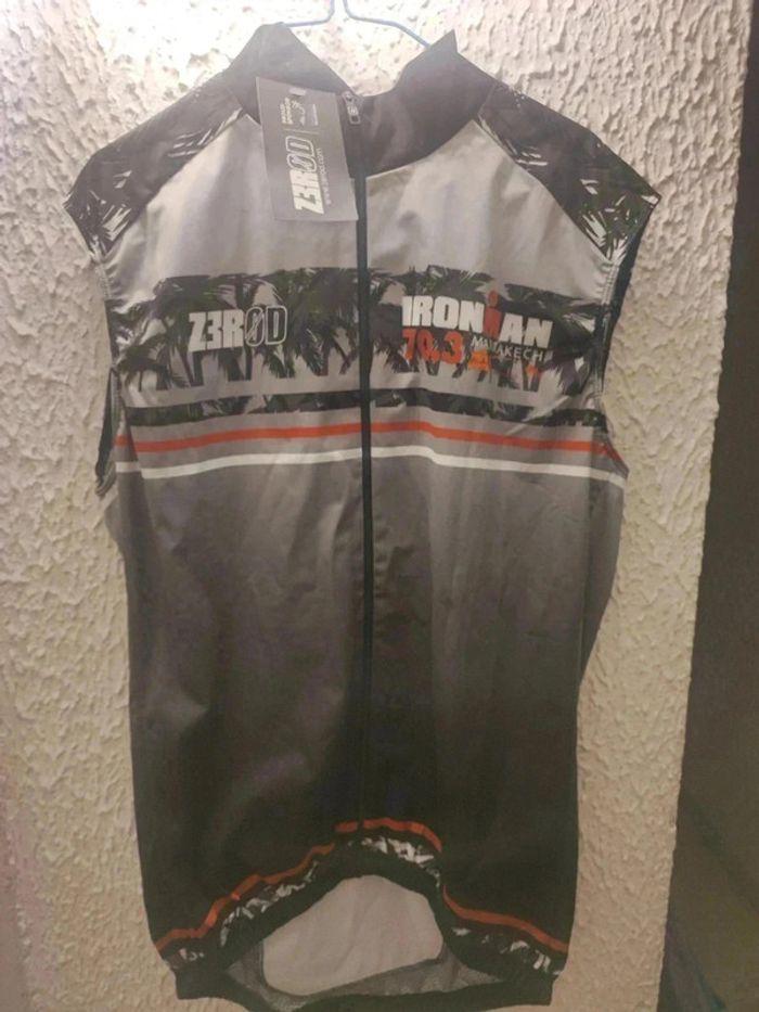 Zerod cycling Windproof gilet grey palm taille L - photo numéro 1