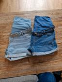 Lot de 2 shorts de grossesse en jean M/38