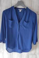 Blouse bleue électrique taille 38