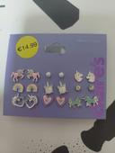 Blister neuf boucles d oreilles claire's licorne