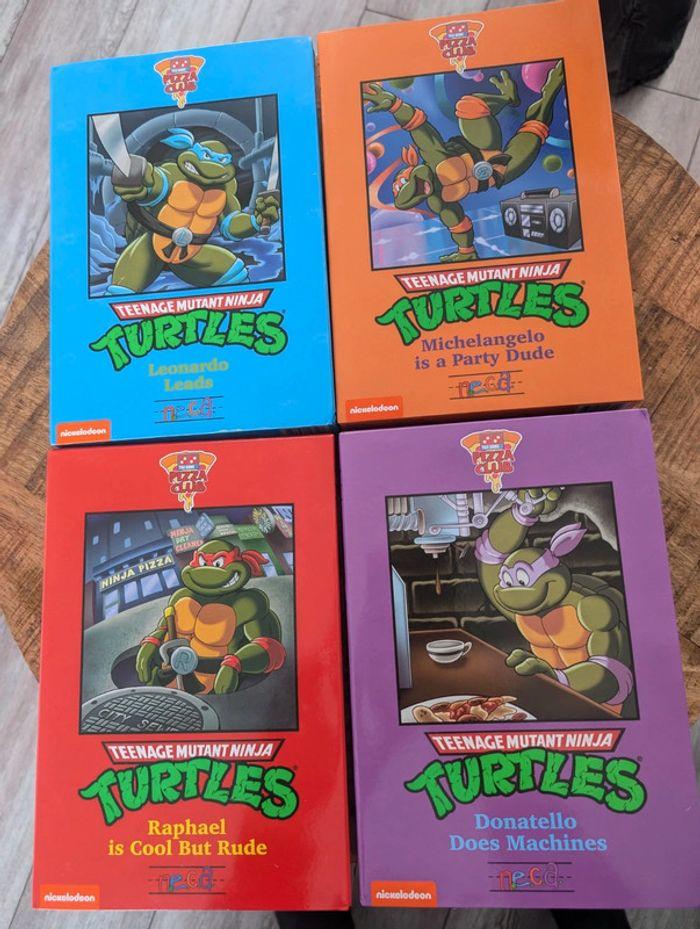 Lot figurines Neca TMNT Pizza Club neuf scellé - photo numéro 1