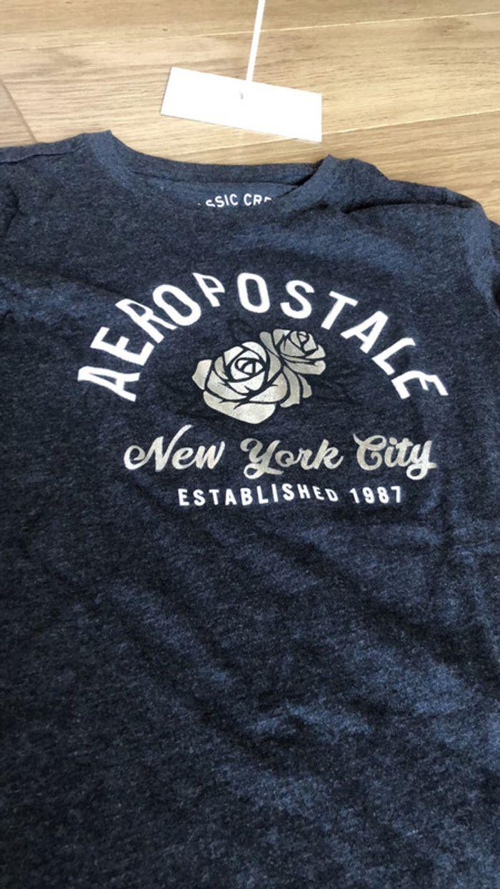 Tee shirt haut gris taille S Aeropostale - photo numéro 4