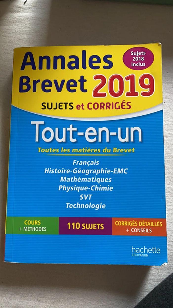 Annales brevet 2019 - photo numéro 1