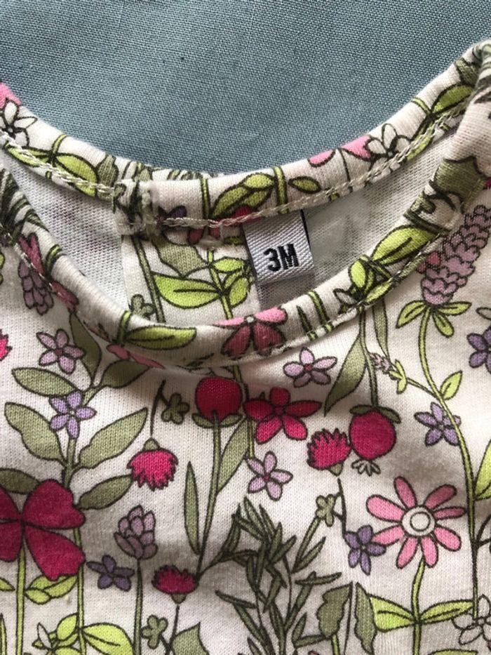 Ensemble fille 3mois robe verte et fleurs - photo numéro 5