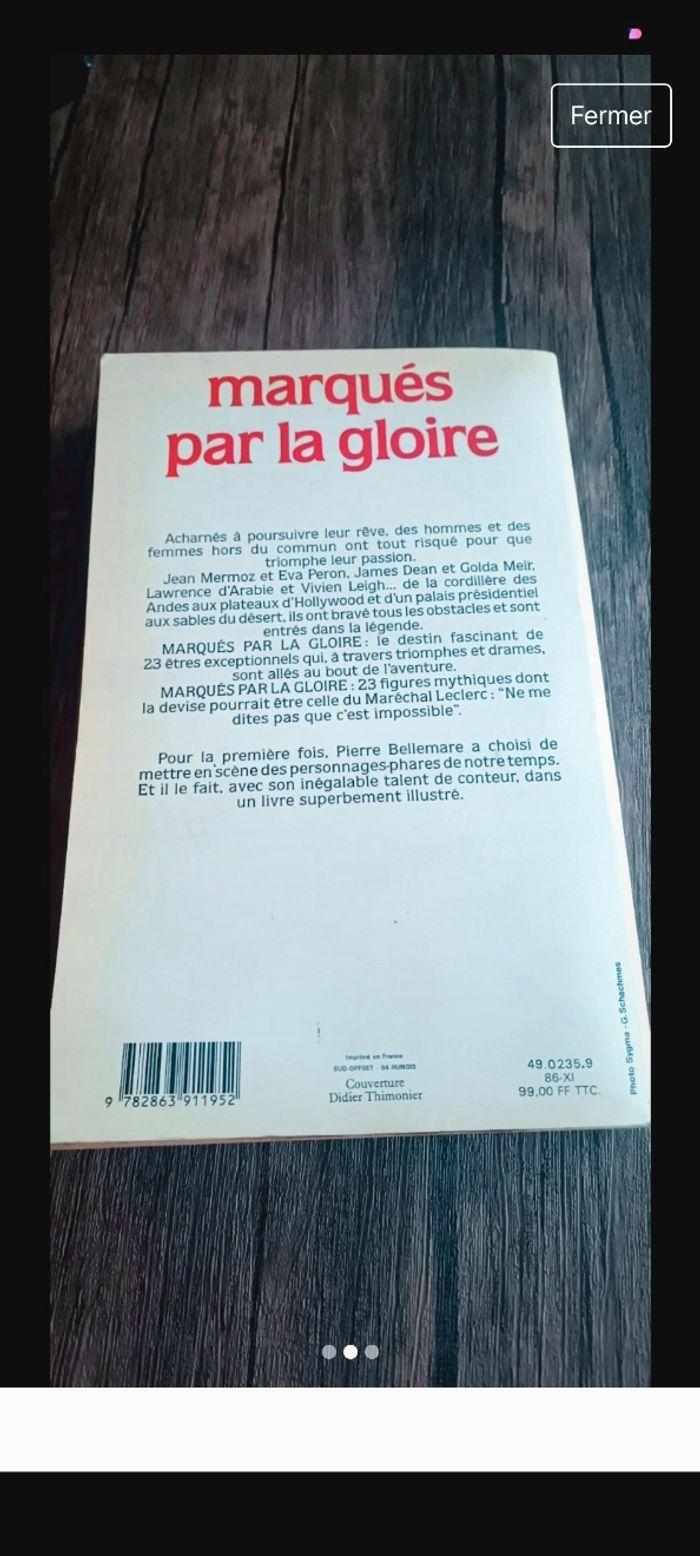 Livre Bellemare marqués par la gloire - photo numéro 2